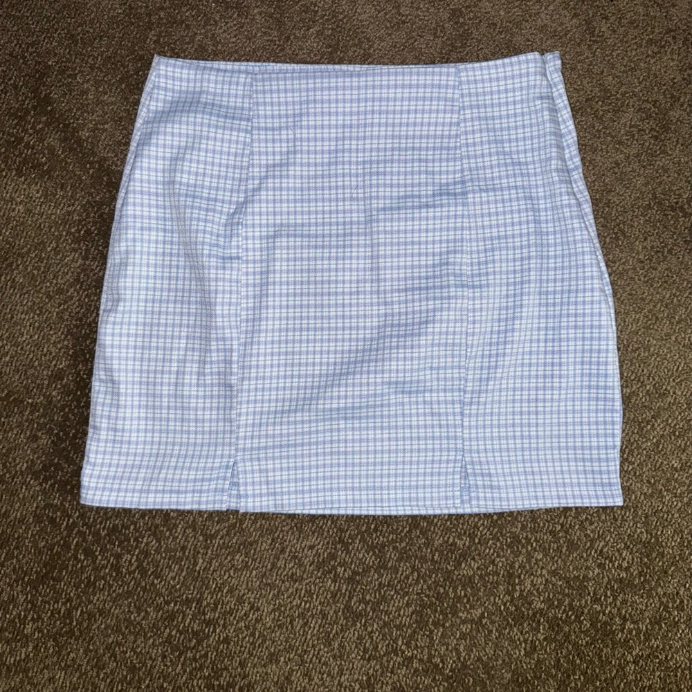 Blue Checkered Women's Skirt